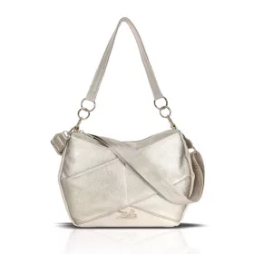   Zellia 25199 bézs-arany női válltáska, oldaltáska 35 x 27 x 10 cm