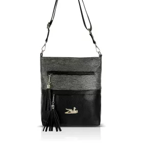   Zellia 26075 Groove fekete-bronz női oldaltáska 29 × 23 × 10 cm