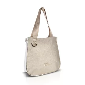 Zellia 23068 arany-fehér női válltáska 34 x 33 x 12 cm