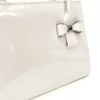 Zellia Zvn22027 krém színű lakk női alkalmi táska, kézitáska 23 x 19,5 cm