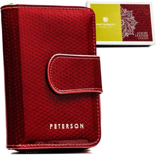 Peterson bordó női bőr pénztárca 12.5 x 8.5 x 3 cm