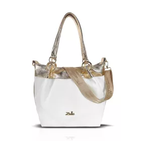 Zellia Zlb475 fehér-arany női válltáska 34 x 29 x 14 cm