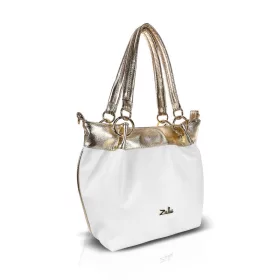 Zellia Zlb475 fehér-arany női válltáska 34 x 29 x 14 cm
