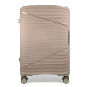   Zellia Ppb088 cappucino színű női keményfalú kabinbőrönd 65 cm 