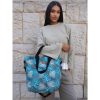 Rovicky R-TZ15605-9945 S16 női kék, mintás shopper táska 49 x 40 x 18 cm 