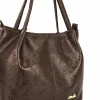 ZelliaZLB481 Python barna piton mintás női válltáska 32 x 28 x 13 cm