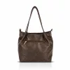 ZelliaZLB481 Python barna piton mintás női válltáska 32 x 28 x 13 cm