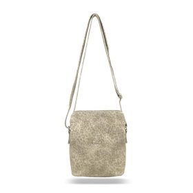   Zellia Zvn22004 női bézs- ocelot mintás oldaltáska 21 x 18 x 6 cm