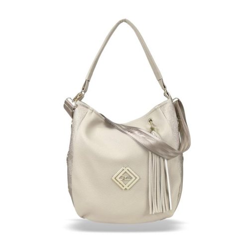 Zellia Zlb180 bézs-arany női válltáska, oldaltáska 34 x 27 x 11 cm