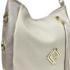 Zellia Zlb180 bézs-arany női válltáska, oldaltáska 34 x 27 x 11 cm