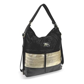 Zellia női fekete válltáska, hátizsák 35 × 33 cm