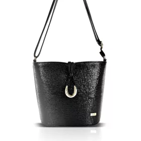   Zellia Zvn26003 fekete női bucket bag, oldaltáska 20 x 11 cm