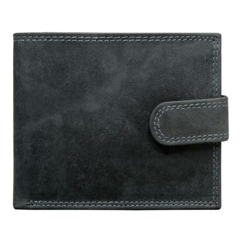 Peterson fekete színű, átkapcsos férfi bőr pénztárca RFID védelemmel 13×10 cm