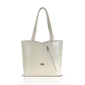   Zellia Zvn26001 bézs-arany csillámos női válltáska 32,5 x 31 x 14,5 cm