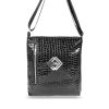 Zellia ZLB140 fekete krokodilmintás lakk oldaltáska 29 x 25 x 6 cm