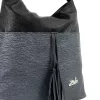 Zellia 21031 fekete-grafit női válltáska 41 x 38 x 10,5 cm