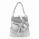 Zellia C156 ezüst női vödörtáska, válltáska 38 x 35 x 12 cm
