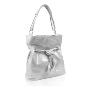   Zellia C156 ezüst női vödörtáska, válltáska 38 x 35 x 12 cm