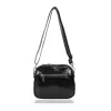 Zellia Zvn24010 fekete lakk oldaltáska, crossbody  22 x 18 x 9 cm
