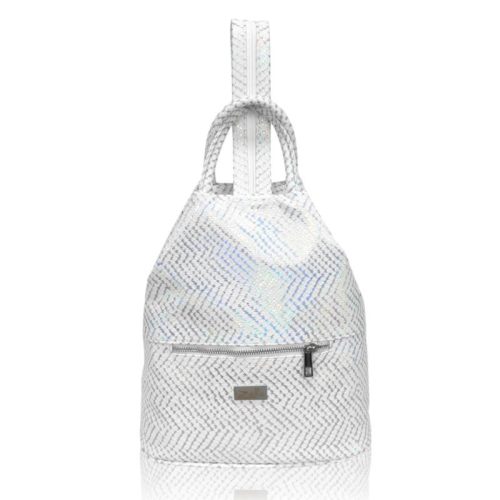 Zellia Zvn22022 fehér-hologrammos női hátizsák, kézitáska 32 x 28 x 17 cm