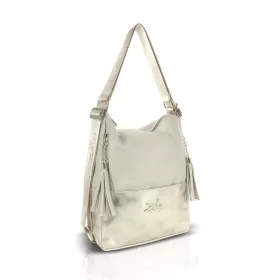   Zellia 22199 Monaco 2 bézs-arany női válltáska, hátizsákká alakítható 31 x 25 x 13,5 cm