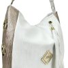 Zellia Zlb180 fehér-arany női válltáska, oldaltáska 34 x 27 x 11 cm