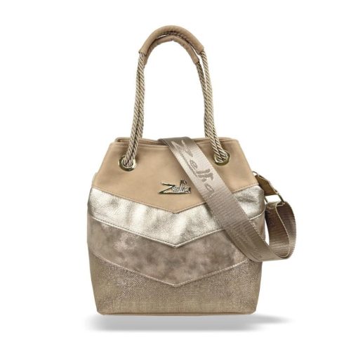 Zellia 24056 barna- arany női válltáska 29 X 27 X 16 cm