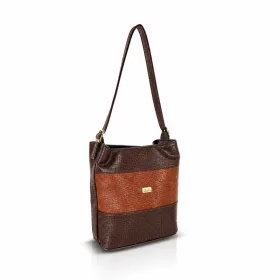   Zellia ZVN26006 Krokkó barna-konyak női válltáska 30 × 27 × 13 cm