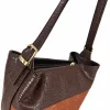 Zellia ZVN26006 Krokkó barna-konyak női válltáska 30 × 27 × 13 cm