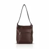 Zellia ZVN26006 Krokkó barna-konyak női válltáska 30 × 27 × 13 cm