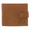 Wild barna férfi bőr pénztárca 10 × 11,5 cm