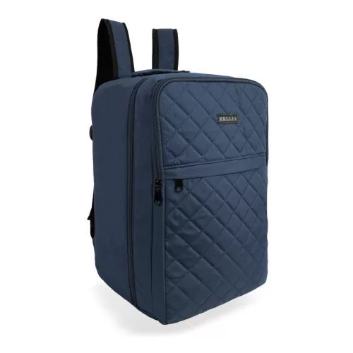 Zellia sötétkék WizzAir Ryanair kézipoggyász hátizsák  Hz-104 - steppelt - vízlepergetős  40 X 25 X 20 Cm