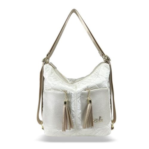 Zellia 24157 női ekrü válltáska, hátizsák 31 x 31 x 13 cm