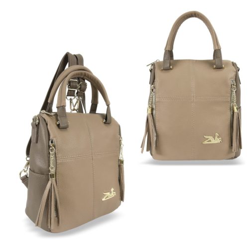 Zellia 24122 női taupe hátizsák, kézitáska 26 x 24  x 14 cm