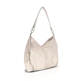   Zellia ZLB471 Bella bézs-arany női válltáska 33 × 34 × 7 cm