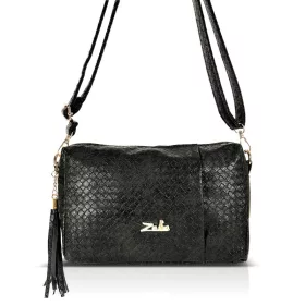 Zellia ZLB210 Mesh fekete női oldaltáska 25 x 17 x 9 cm