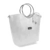 Zellia Zvn22030 ezüst női kézitáska, oldaltáska 29 x 24,5 x 13 cm