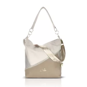  Zellia 25193 taupe-rosegold női hobó válltáska, oldalpánttal 33 x 30 x 14 cm