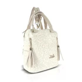   Zellia 25180 Pantera bézs párducmintás női kézitáska, hátizsák 27 × 25 × 14 cm
