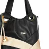 Zellia ZLB451 Brw fekete-arany női oldaltáska válltáska 32 x 31 x 11 cm