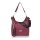 Zellia bordó női válltáska, crossbody 39 x 30 x 12 cm