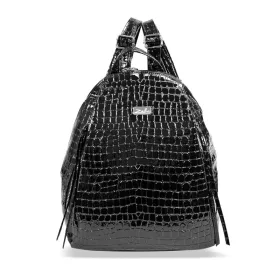  Zellia Zvn24003 női krokodil mintás fekete hátizsák 34 x 27 x 13 cm