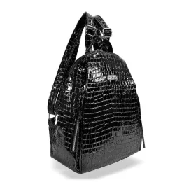   Zellia Zvn24003 női krokodil mintás fekete hátizsák 34 x 27 x 13 cm