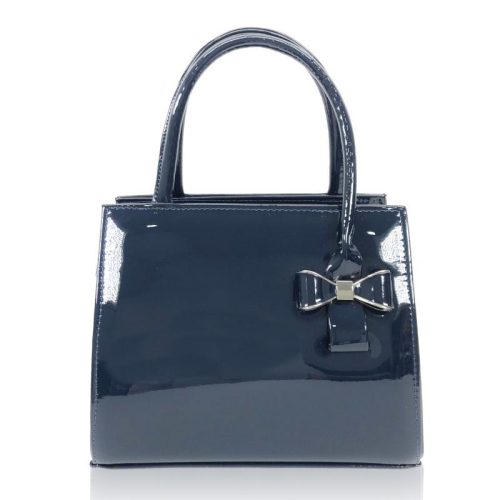 Zellia Zvn22027 női navy, sötétkék lakk alkalmi kézitáska 23 x 19,5 x 12 cm
