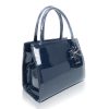 Zellia Zvn22027 női navy, sötétkék lakk alkalmi kézitáska 23 x 19,5 x 12 cm