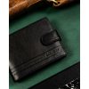 Rovicky férfi fekete színű átfogópántos bőrpénztárca RFID, 12,5×9,5 cm