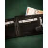 Rovicky férfi fekete színű átfogópántos bőrpénztárca RFID, 12,5×9,5 cm