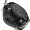 Zellia fekete-ezüst krokodilmintás női válltáska, crossbody 31 x 28 x 12 cm