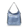 Zellia Női Válltáska/Hátizsáká Alakítható 19010 Jeans Blue - Kék-Ezüst