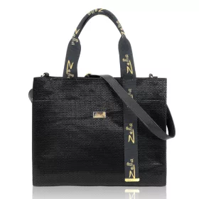   Zellia ZVN22023 Ryz fekete női válltáska 37 × 30 × 12 cm